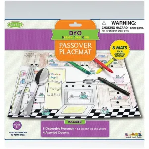 Passover Coloring Placemat Kit for Ages 3 