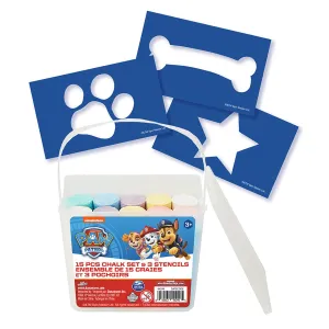 Paw Patrol Washable Sidewalk Chalk Bucket with Stencils