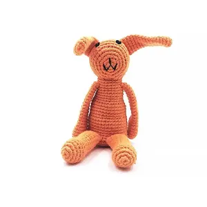 Pebble Crochet Orange My First Bunny Rattle