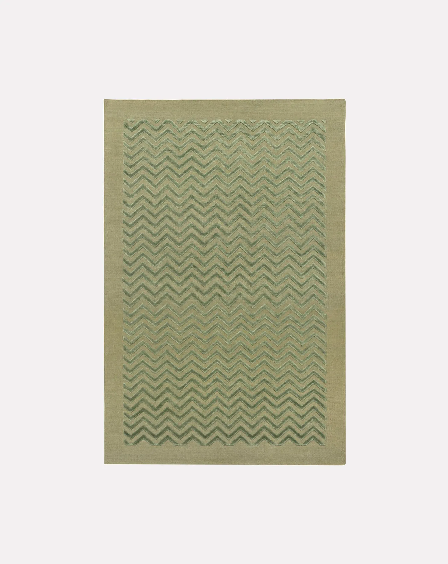 Penta Chevron Pale Jade Rug