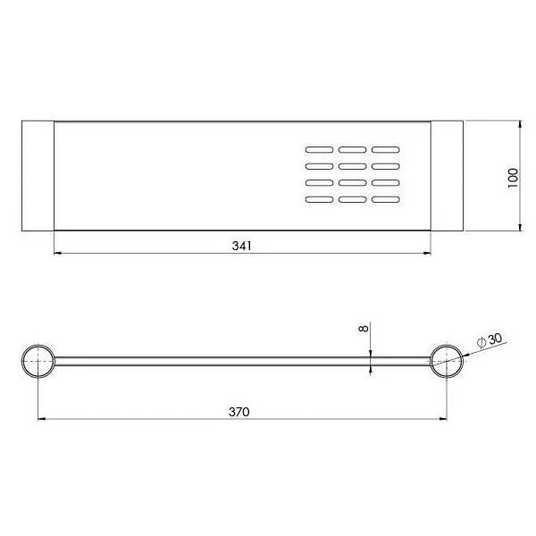 Phoenix Vivid Slimline Metal Shelf Chrome