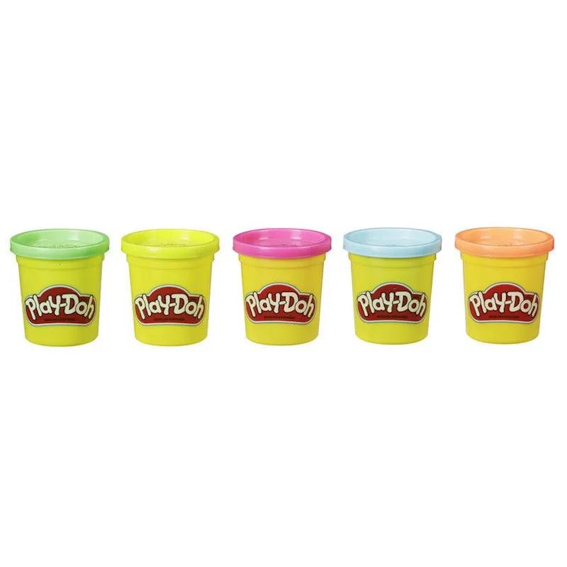 Play-Doh 5-Pack of Neon Colors, 3-Ounce Cans of Non-Toxic Modeling Compound