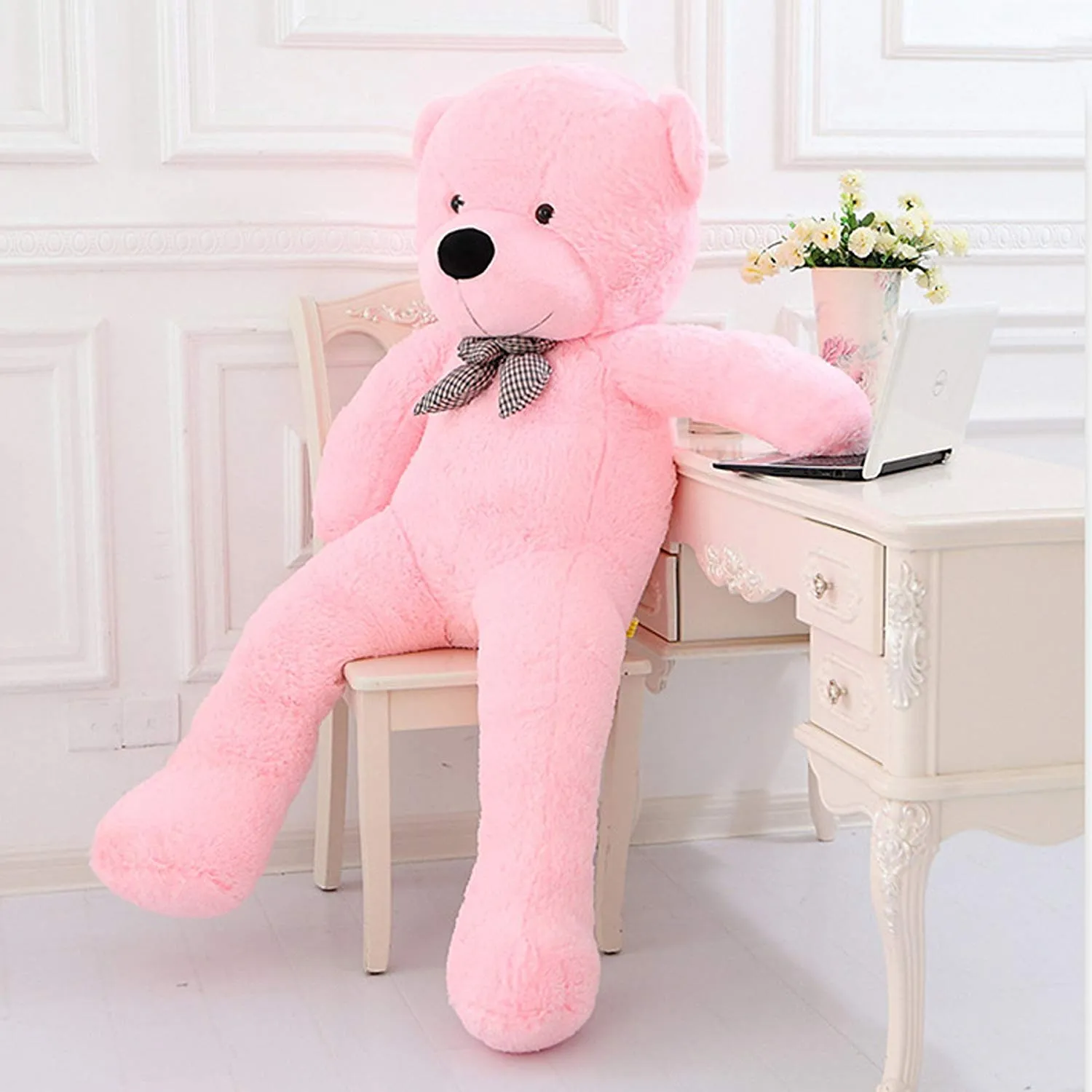 Premium Quality Huggable Teddy Bear - Plush Stuffed (90 cm / 3 Feet) - Baby Pink