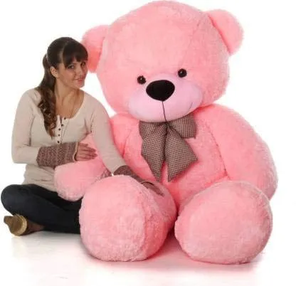 Premium Quality Huggable Teddy Bear - Plush Stuffed (90 cm / 3 Feet) - Baby Pink