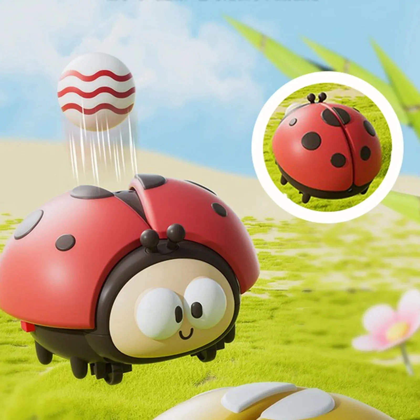 Rechargeable Mini Ball Blowing Ladybug Toy
