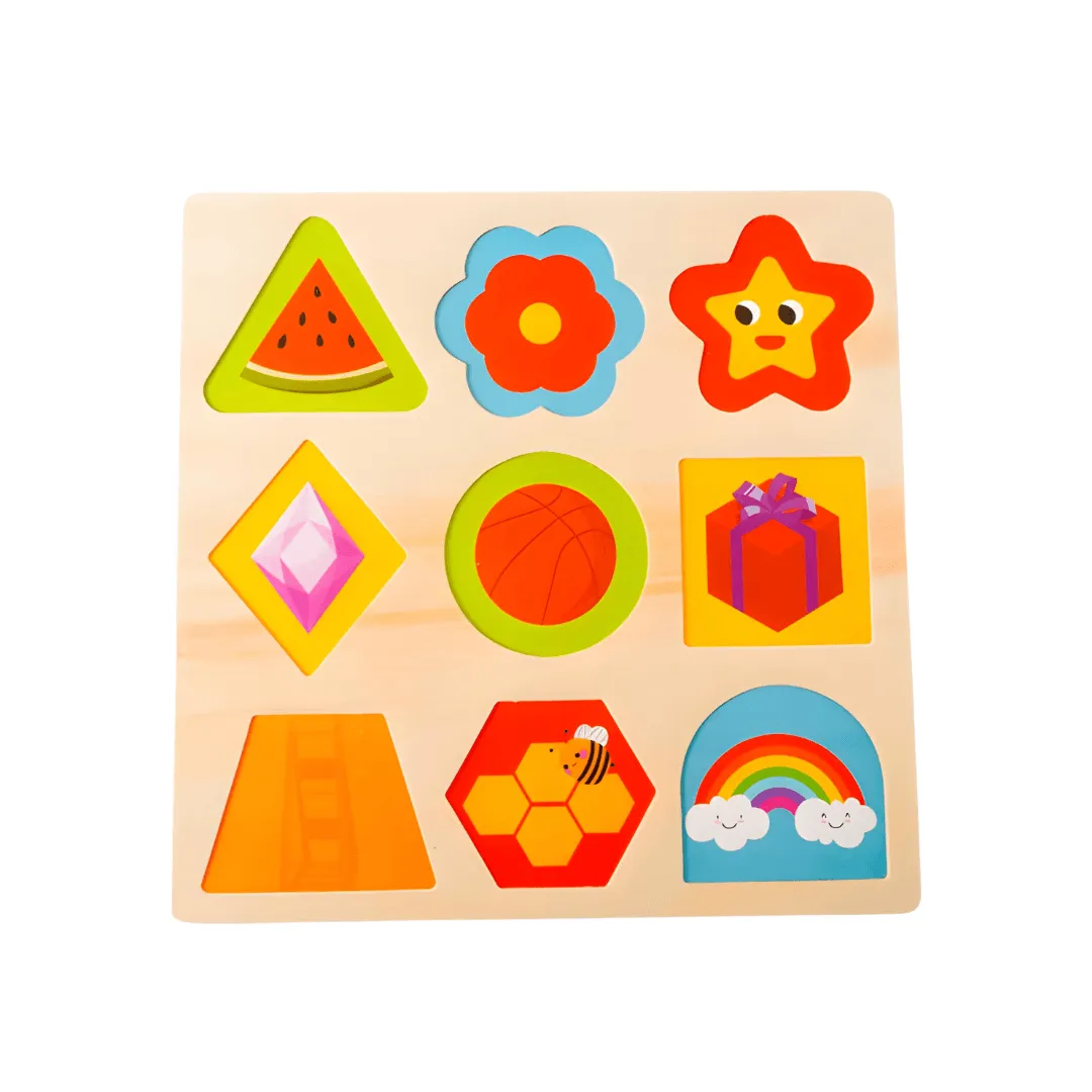 Shapes Puzzle 9 in 1-Big | Geometric Shapes Learning Puzzle Toy for Kids