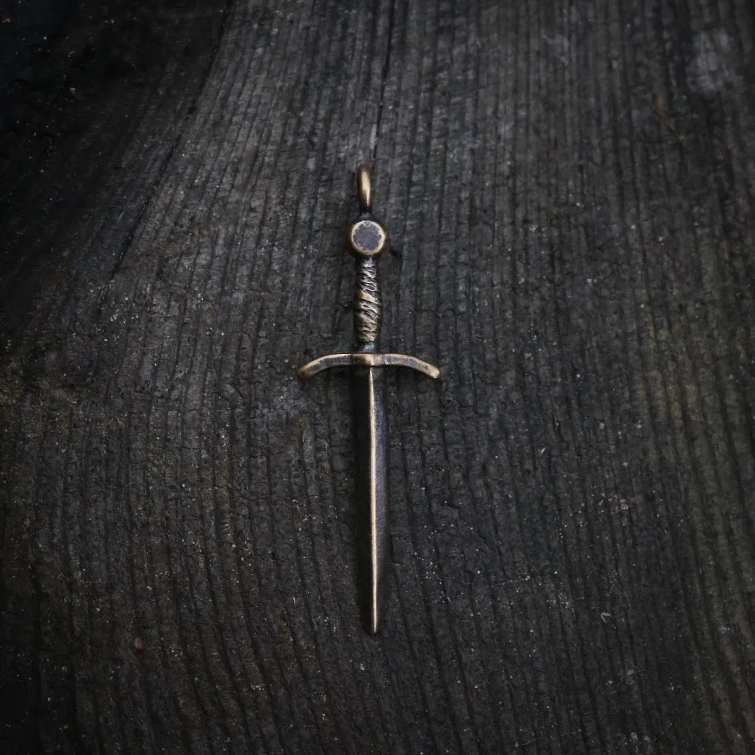 Sword Necklace Sterling Silver or Bronze