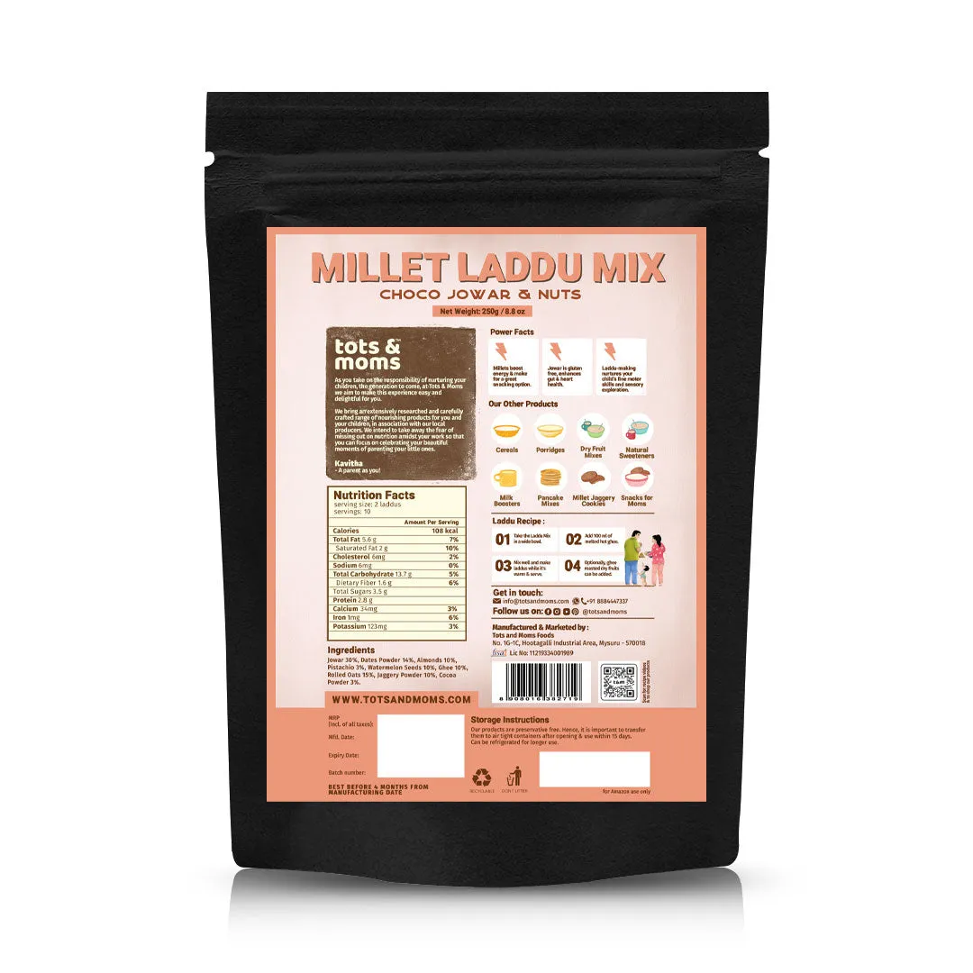 Tots & Moms babies DIY Choco Jowar Laddu Mix 200g