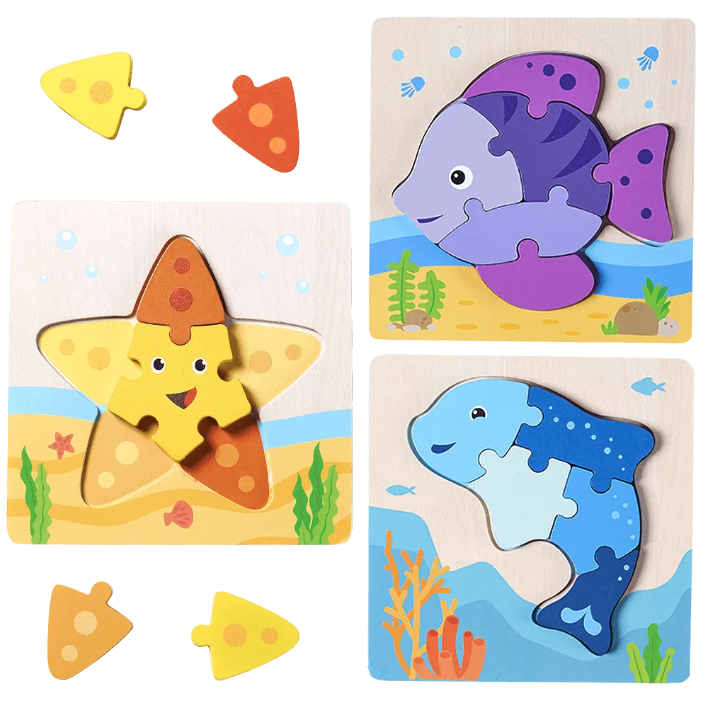 Under The Sea Puzzles - Kids Wooden Jigsaw
