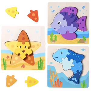 Under The Sea Puzzles - Kids Wooden Jigsaw