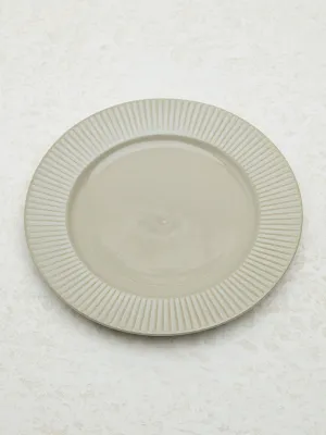 Westside Home Brown Ribbed Textured Dinner Plate