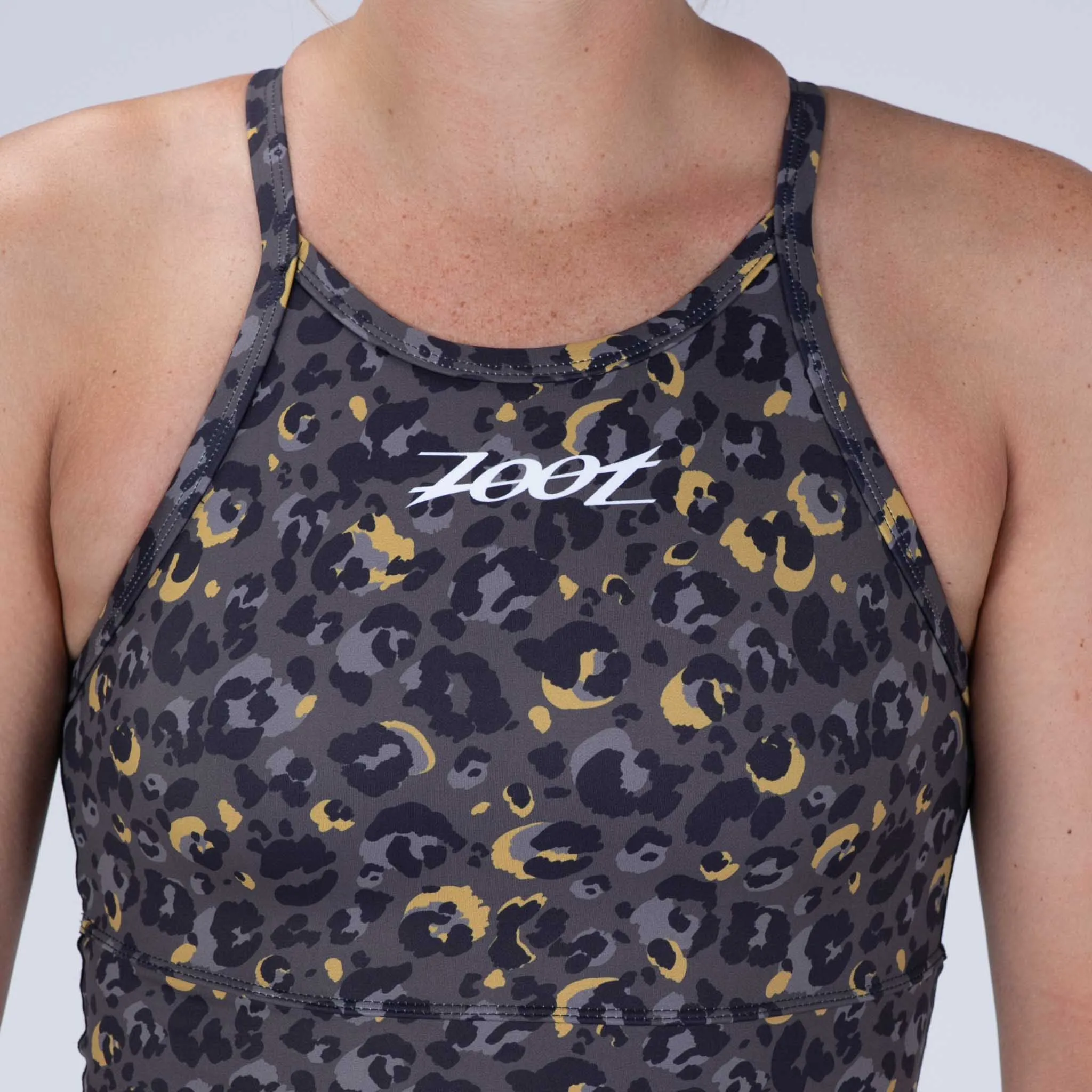 Women's Ltd Run Crop - Cheetah