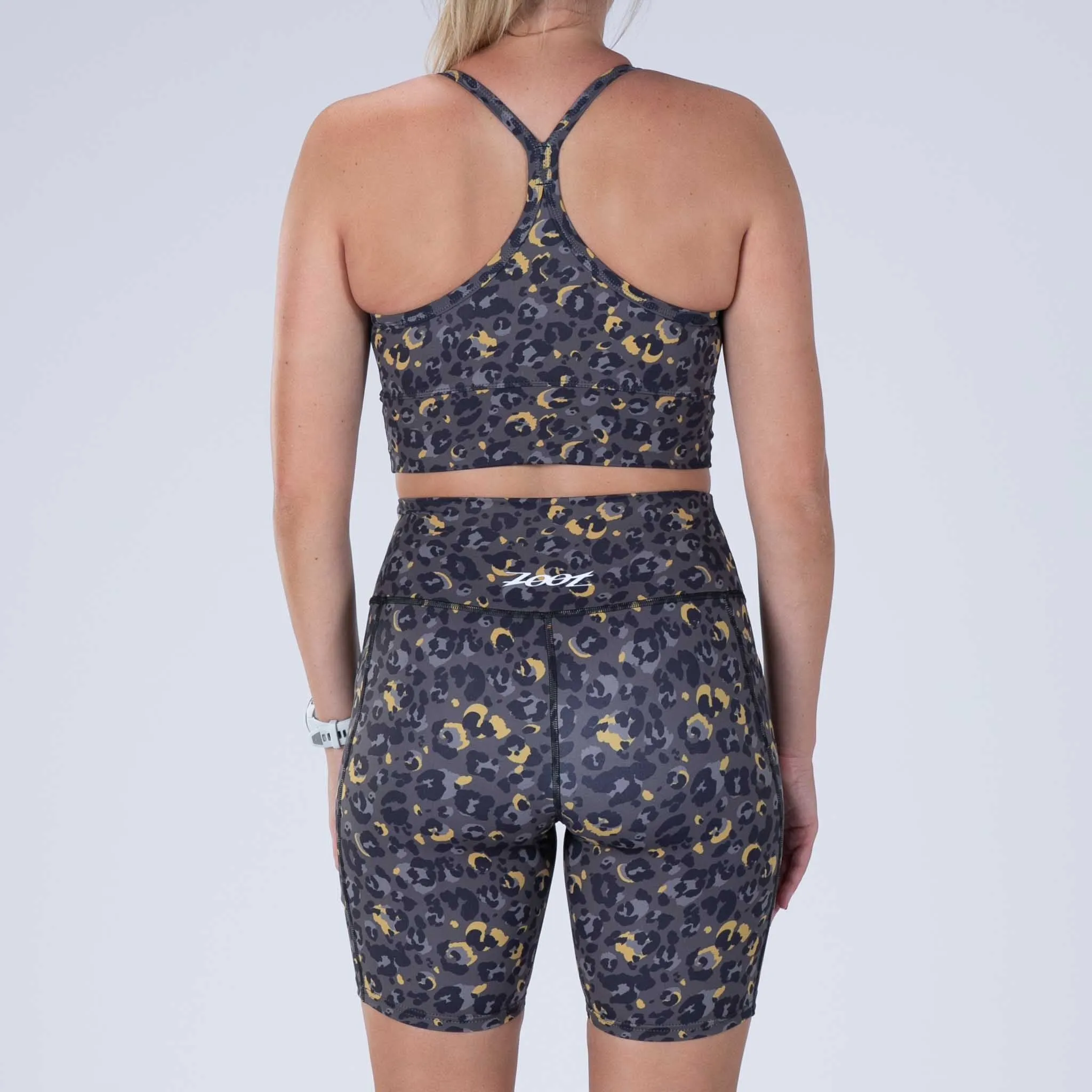 Women's Ltd Run Crop - Cheetah