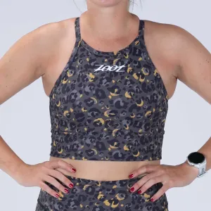 Women's Ltd Run Crop - Cheetah